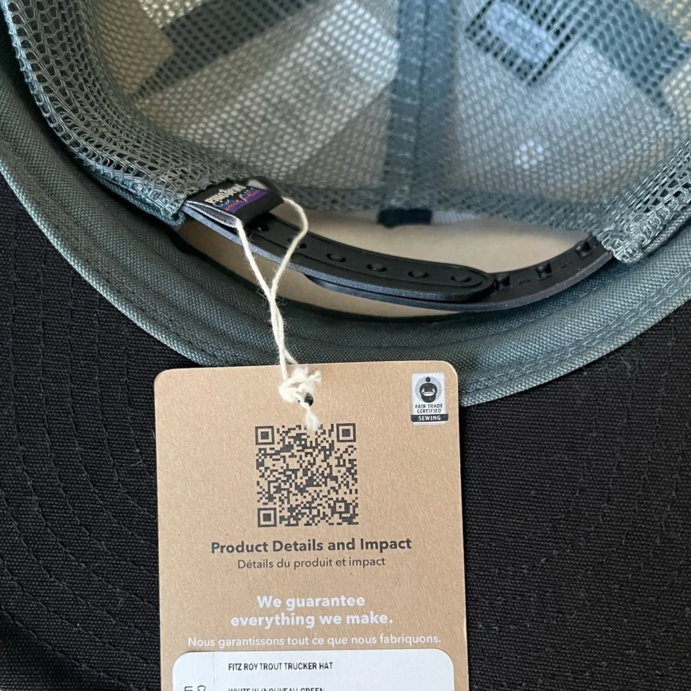 Patagonia Green and White Trucker Hat